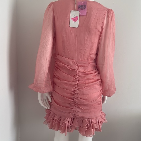 L'ATISTE Pink Asymmetrical  Dress Size S - Picture 6 of 10